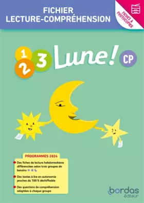 Couverture du produit · 1.2.3 Lune ! Méthode de lecture CP - Activités de lecture-compréhension différenciées