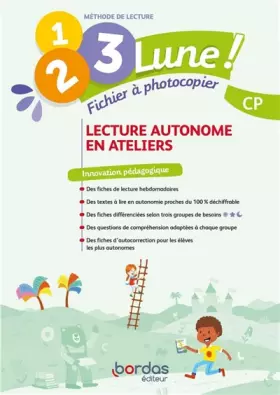 Couverture du produit · 1.2.3 Lune ! Méthode de lecture CP - Fiches de lecture autonome