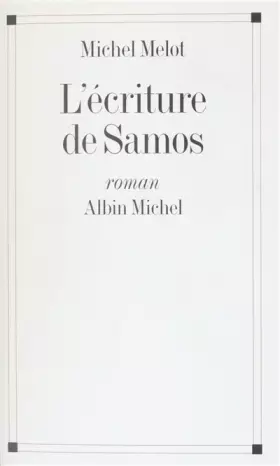 Couverture du produit · L'écriture de Samos