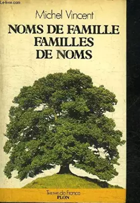 Couverture du produit · Noms de famille, familles de noms