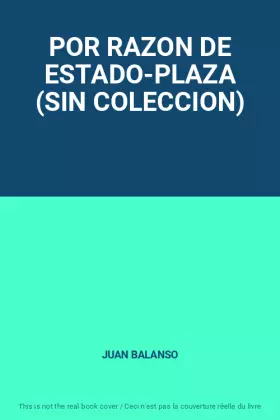 Couverture du produit · POR RAZON DE ESTADO-PLAZA (SIN COLECCION)