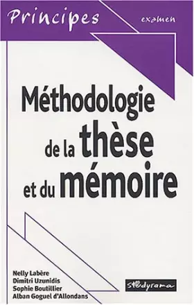 Couverture du produit · Méthodologie de la thèse et du mémoire
