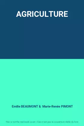 Couverture du produit · AGRICULTURE