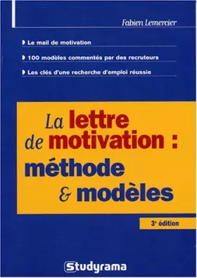 Couverture du produit · La lettre de motivation : méthode et modèles