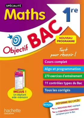 Couverture du produit · Objectif Bac SPECIALITE Maths 1re