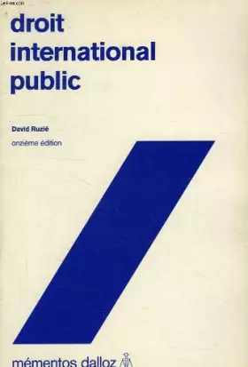Couverture du produit · Droit international public