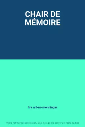Couverture du produit · CHAIR DE MÉMOIRE