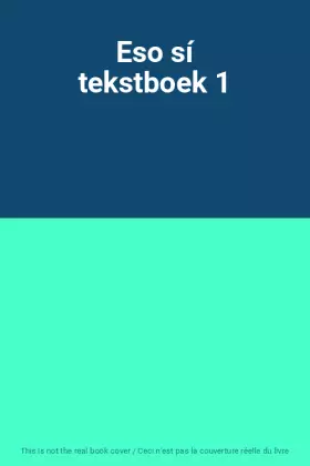 Couverture du produit · Eso sí tekstboek 1