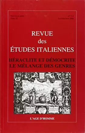 Couverture du produit · Revue des Etudes Italiennes T52/1-2-