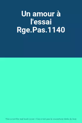 Couverture du produit · Un amour à l'essai Rge.Pas.1140