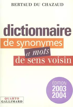 Couverture du produit · Dictionnaire de synonymes et mots de sens voisin (Quarto)