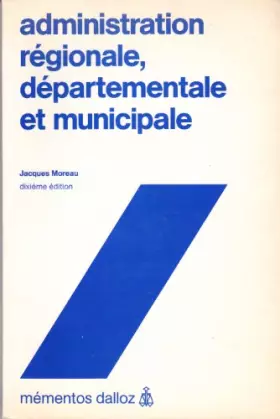 Couverture du produit · Administration régionale, départementale et municipale