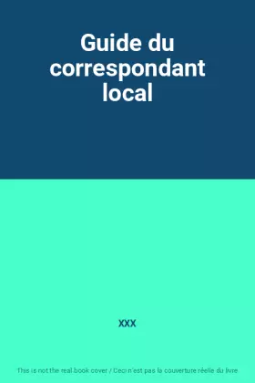 Couverture du produit · Guide du correspondant local