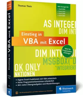 Couverture du produit · Einstieg in VBA mit Excel: Makro-Programmierung für Microsoft Excel 2007 bis 2016
