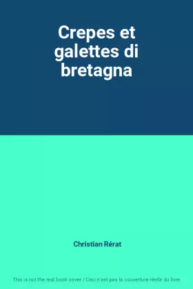Couverture du produit · Crepes et galettes di bretagna