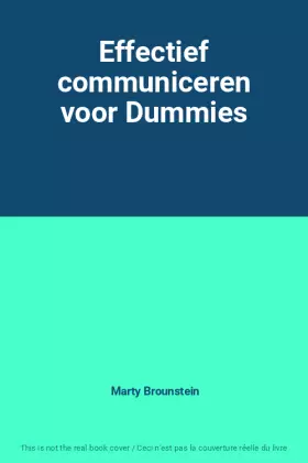 Couverture du produit · Effectief communiceren voor Dummies