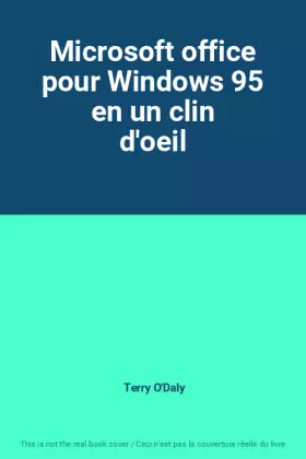 Couverture du produit · Microsoft office pour Windows 95 en un clin d'oeil