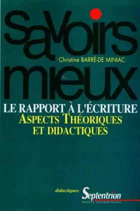 Couverture du produit · Rapport à l'écriture