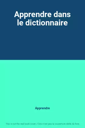 Couverture du produit · Apprendre dans le dictionnaire