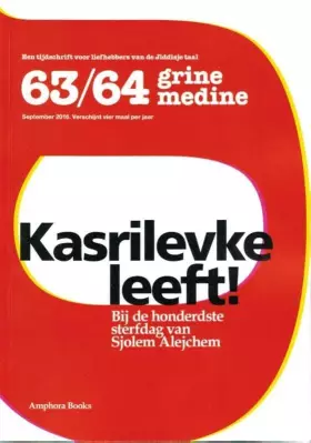 Couverture du produit · Kasrilevke leeft!: bij de honderdste sterfdag van Sjolem Alejchem