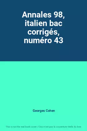 Couverture du produit · Annales 98, italien bac corrigés, numéro 43