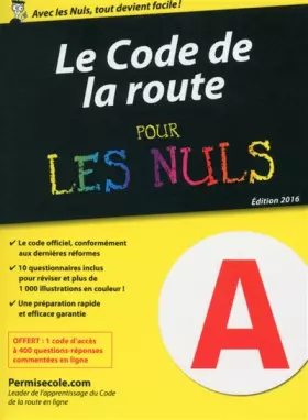 Couverture du produit · Le code de la route 2016 pour les Nuls poche