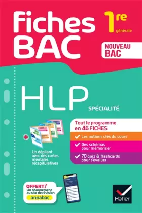 Couverture du produit · Fiches bac - HLP 1re générale (spécialité): tout le programme en fiches de révision détachables