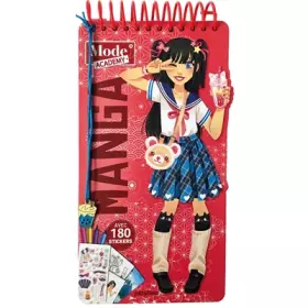 Couverture du produit · Carnet créatif Mode Academy Manga (avec un bracelet): Avec 180 stickers
