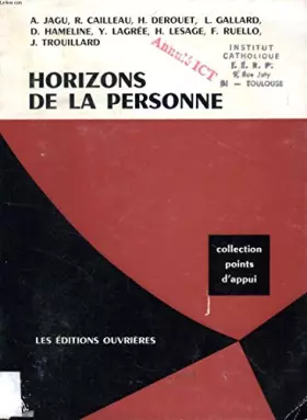 Couverture du produit · Horizons de la Personne.