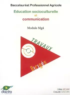 Couverture du produit · Education socioculturelle MG4 Bac Pro: Travaux dirigés