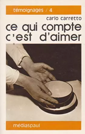 Couverture du produit · Ce qui compte c'est d'aimer