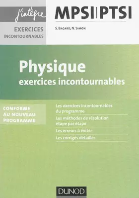 Couverture du produit · Physique Exercices incontournables MPSI-PTSI - nouveau programme