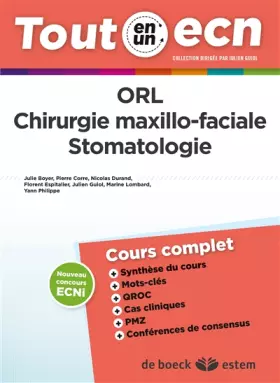 Couverture du produit · ORL - Chirurgie maxillo-faciale - Stomatologie - Tout-en-un ECN