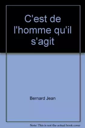 Couverture du produit · C'est de l'homme qu'il s'agit.