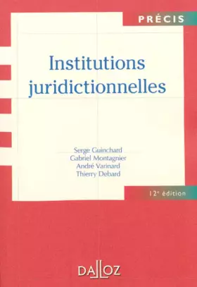 Couverture du produit · Institutions juridictionnelles - 12e éd.
