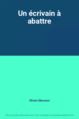 Couverture du produit · Un écrivain à abattre