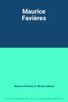 Couverture du produit · Maurice Favières