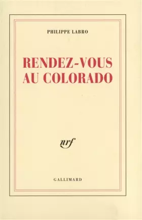 Couverture du produit · Rendez-vous au Colorado