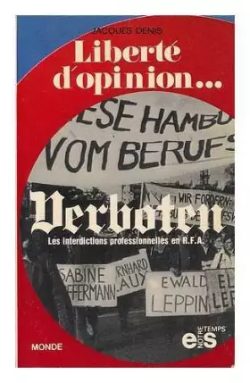 Couverture du produit · Liberté d'opinion, verboten