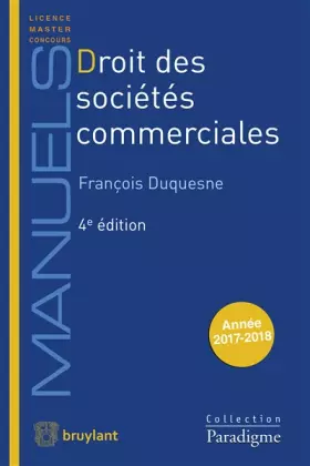 Couverture du produit · Droit des sociétés commerciales