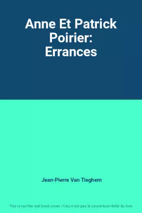 Couverture du produit · Anne Et Patrick Poirier: Errances