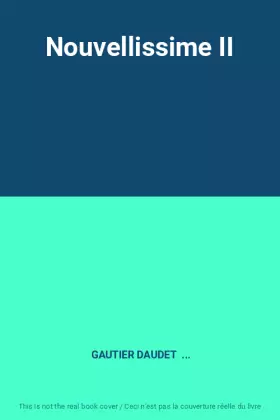 Couverture du produit · Nouvellissime II