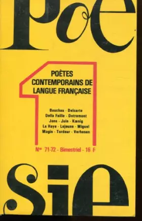 Couverture du produit · POESIE 1 : POETES CONTEMPORAINS DE LA LANGUE FRANCAISE