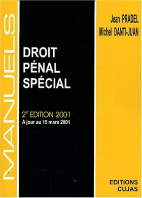Couverture du produit · Manuel de droit pénal spécial