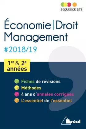 Couverture du produit · Economie droit management 2018/2019 1ère et 2ème années
