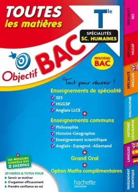 Couverture du produit · Objectif Bac 2024 - Term Spécialités sciences humaines Toutes les matières