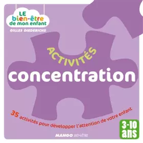 Couverture du produit · Activites concentration - 35 activités pour développer l'attention de votre enfant
