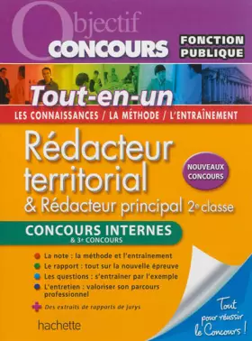 Couverture du produit · Rédacteur territorial et rédacteur principal 2ème classe - Concours internes et 3è concours