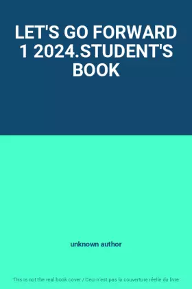 Couverture du produit · LET'S GO FORWARD 1 2024.STUDENT'S BOOK