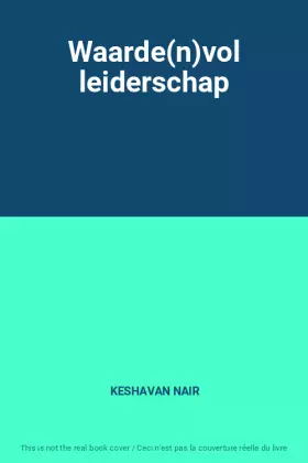 Couverture du produit · Waarde(n)vol leiderschap